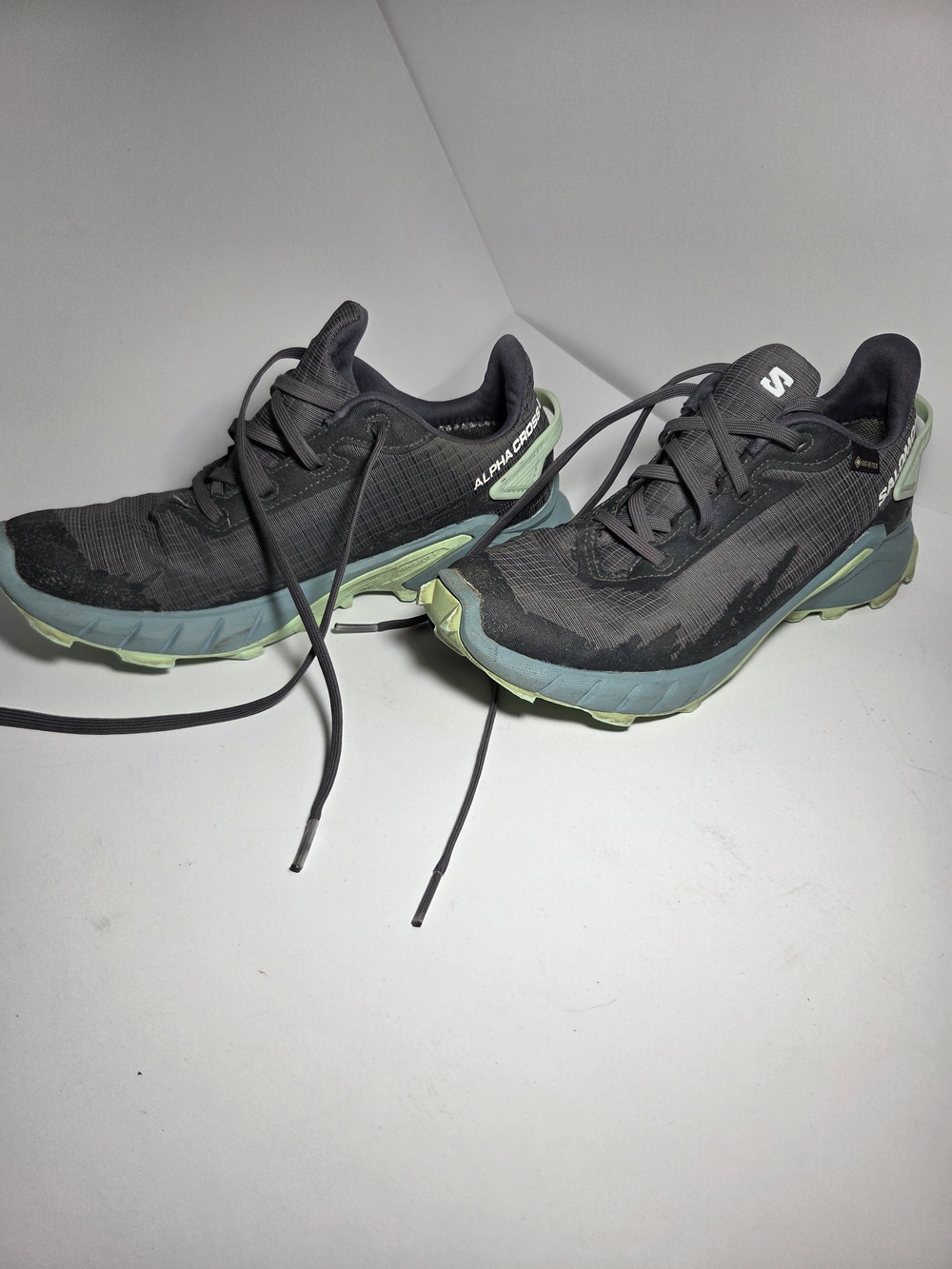 Salomon Black & Light Green Alpha Cross Trail Women’s Shoes